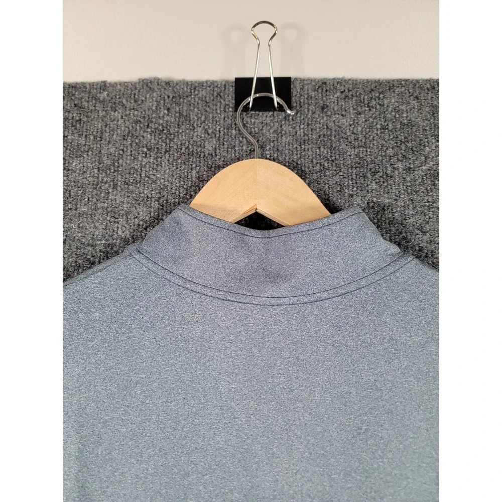 Adidas Shirt Mens XXL 1/4 Zip Performance Long Sleeve Active Workout Gray Golf